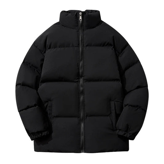 Men's Casual Oversized Stand Collar Winter Puffer Jacket