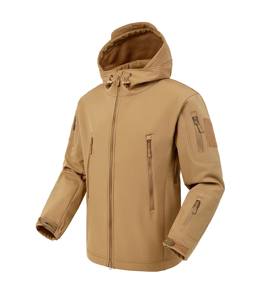 Men's Casual Stylish Windproof Hooded Soft Shell Winter Jacket