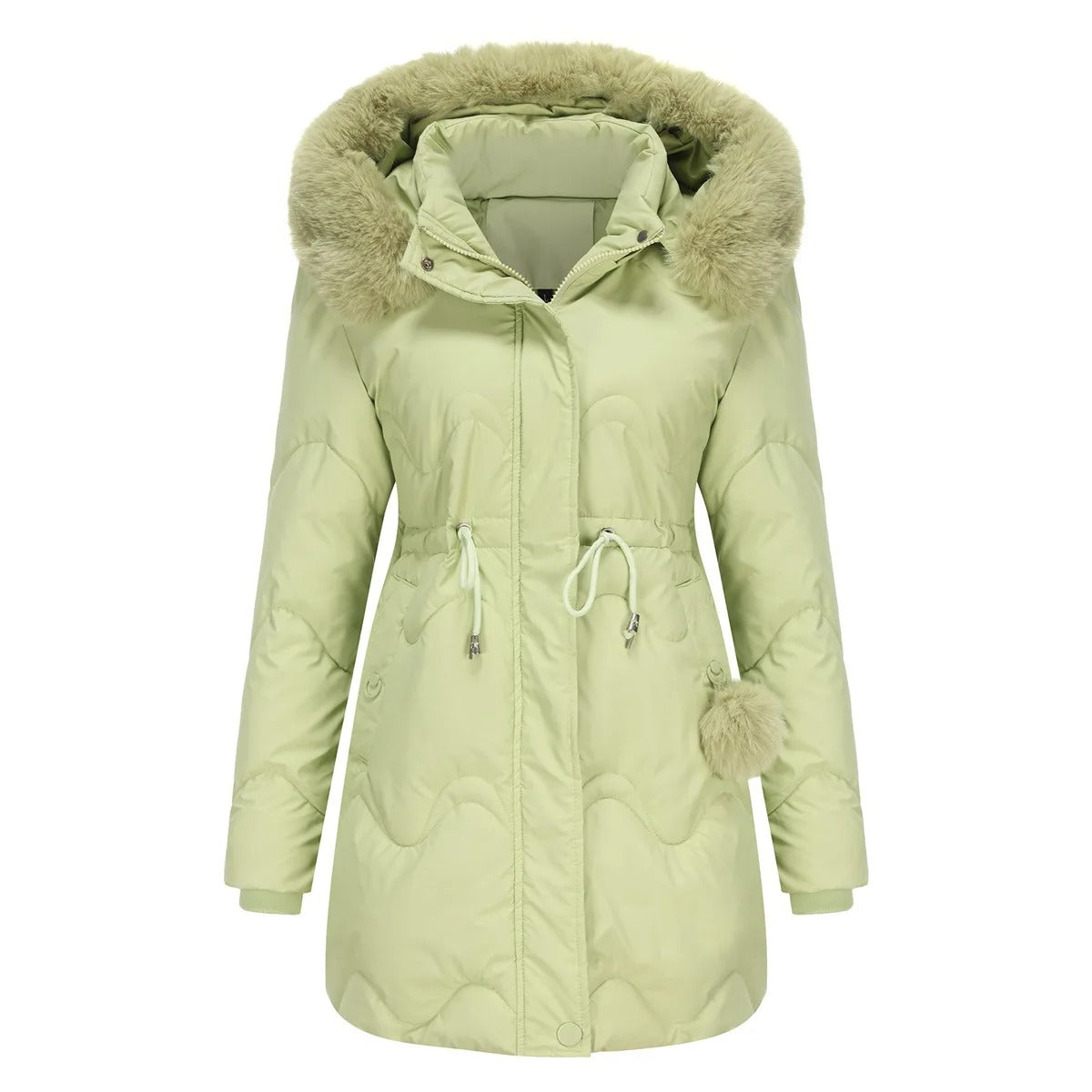 Women's Long Hooded Padded Winter Jacket