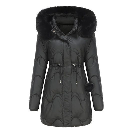 Women's Long Hooded Padded Winter Jacket